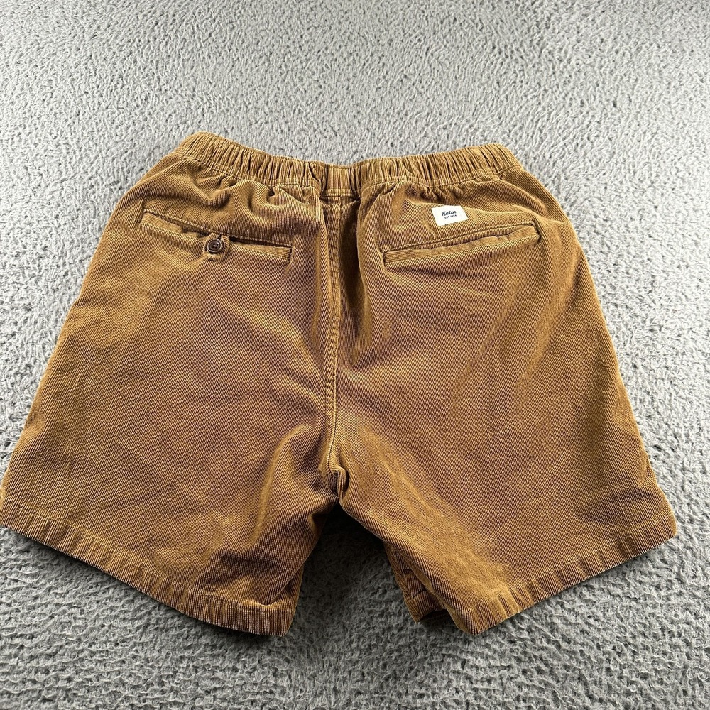 Katin Corduroy Shorts Mens S Brown Elastic Drawstring Pockets Casual Beach - Picture 7 of 10